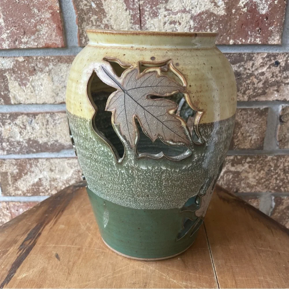 Artisan Pottery Faux Vase Signed by Artist Robert Alewine Gorgeous! - Picture 3 of 6